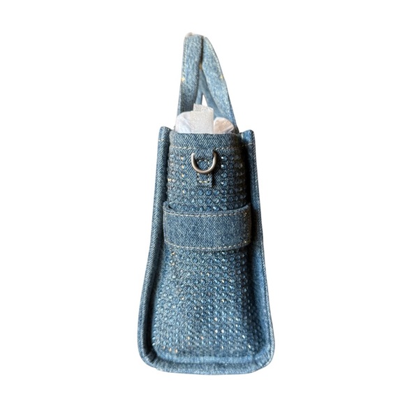 🆕 MARC JOCOBS Crystal Denim Top Handle Tote Shoulder Bag • SMALL • NWT - Picture 5 of 8